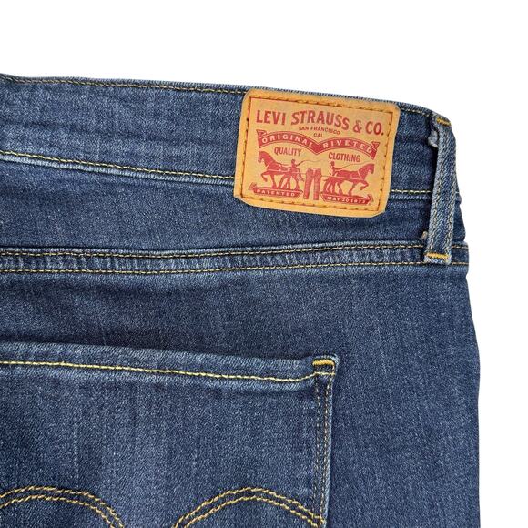 Levi’s 721 Womens SZ 34 Hi-Rise Skinny Jeans Distressed Rips Stretch Zip-Fly - Picture 8 of 12